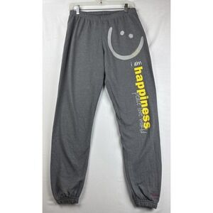 Peace Love World Jogger Sweatpants Womens XS Gray I Am Happiness Lounge
